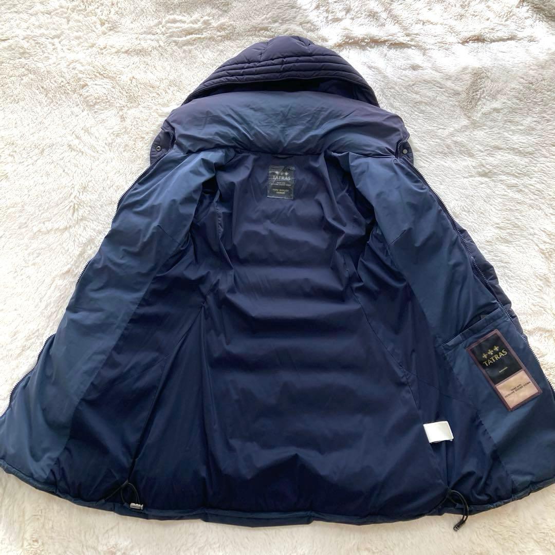 定番人気✨ TATRAS タトラス 2way ダウンコート ネイビー S フード