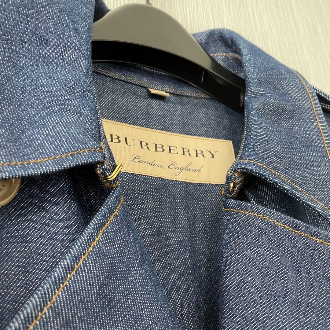 【タグ有】英国製 BURBERRY デニムトレンチコート