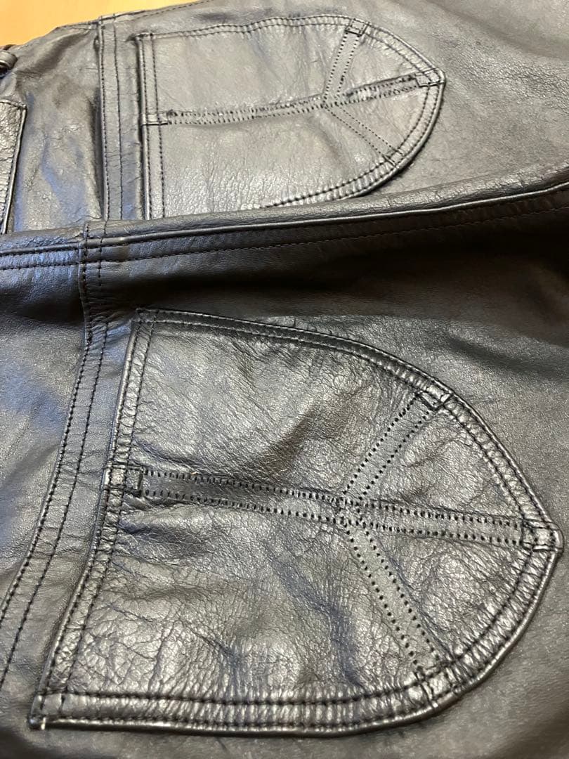 ジムズインTOKYO PUNKER ブラックレザー スリムパンツ