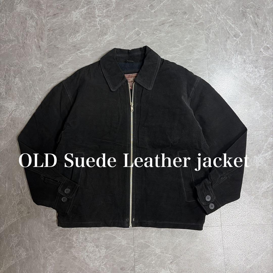 ジャケット・アウター OLD Suede Leather jacket black