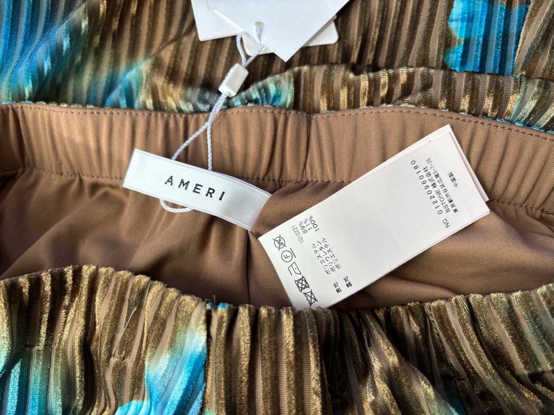 【Ameri】　MILA VELOUR CUT SKIRT M