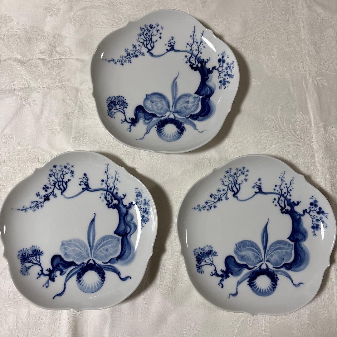 マイセン　ブルーオーキッド　プレート二種