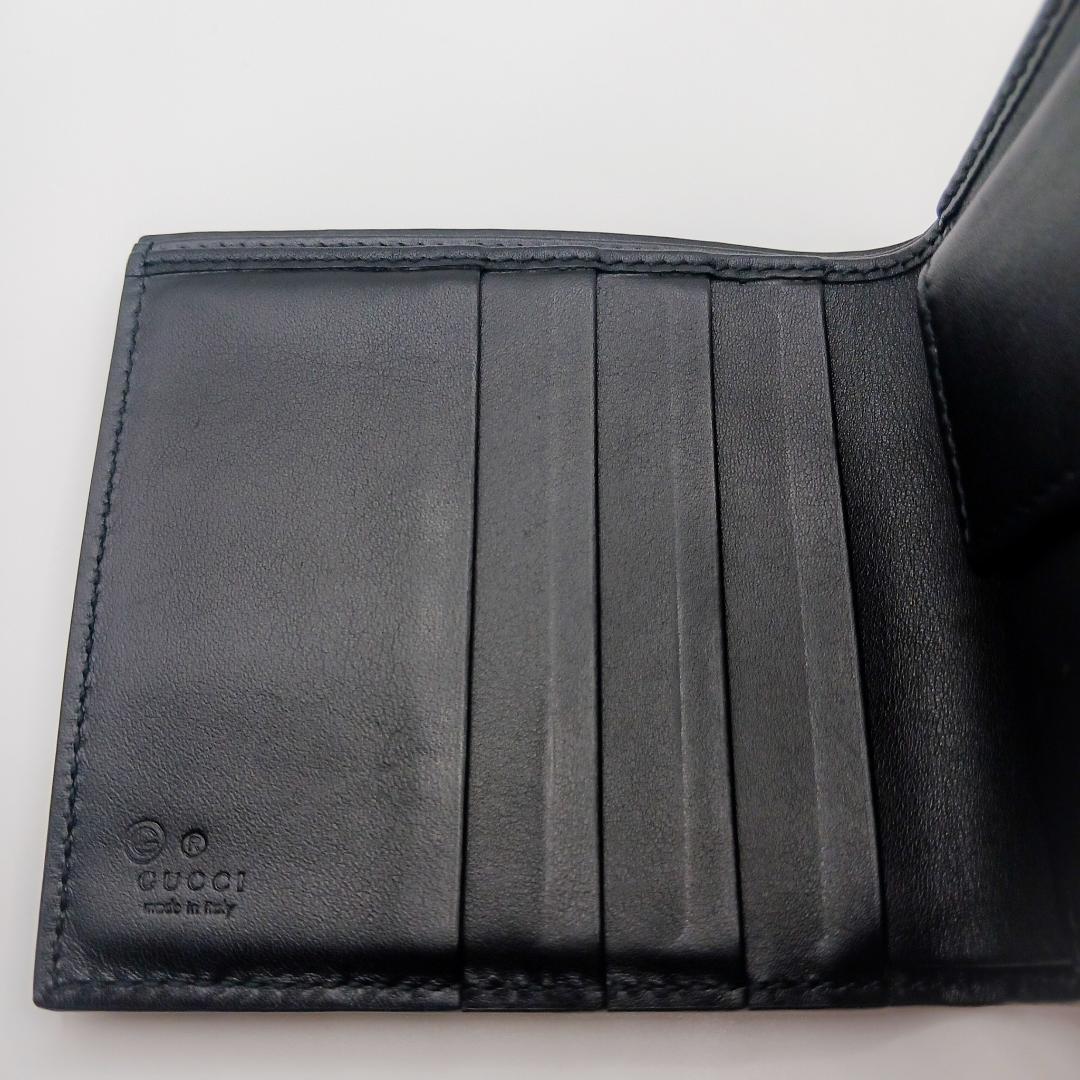 【美品】GUCCI グッチ 150413 マイクログッチシマ 二つ折り 財布