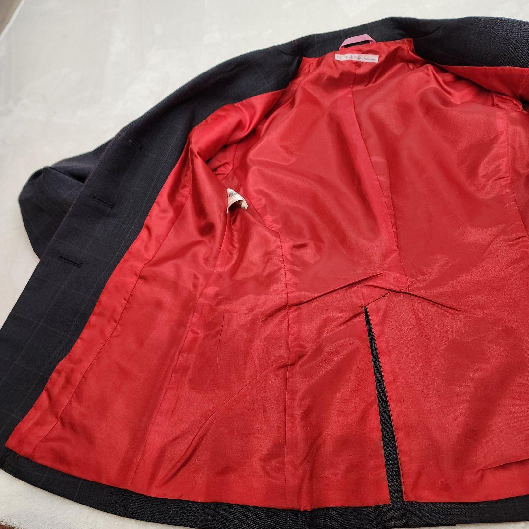 Paul Smith ポールスミス セットアップ スーツ パンツ グレー 裏地赤