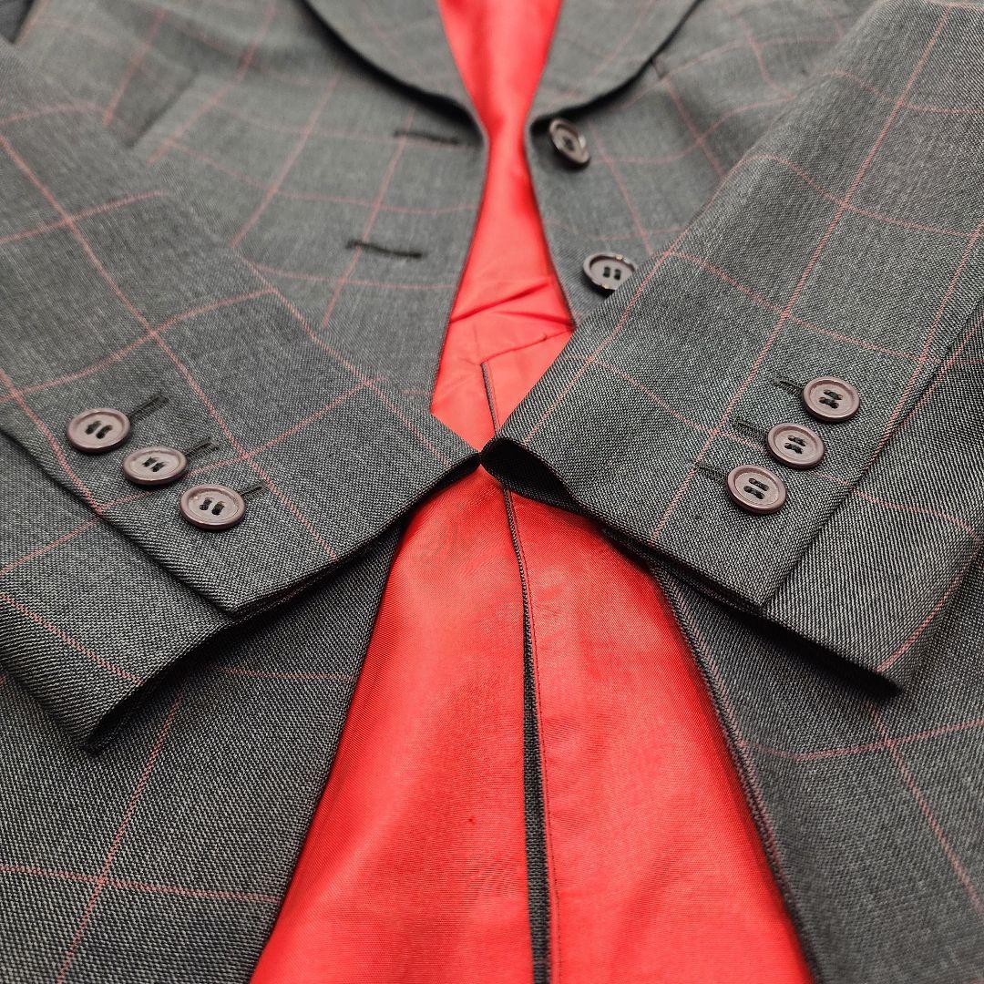 Paul Smith ポールスミス セットアップ スーツ パンツ グレー 裏地赤