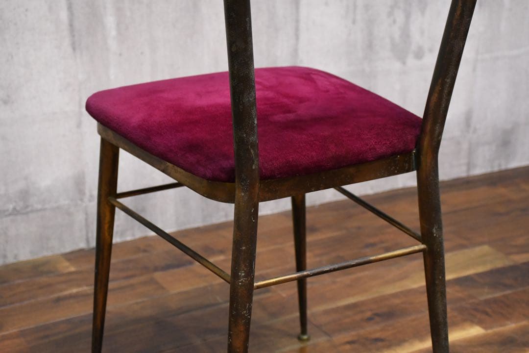 DBC51 イタリア ヴィンテージ ブラス キアヴァリチェア 真鍮 レダと白鳥