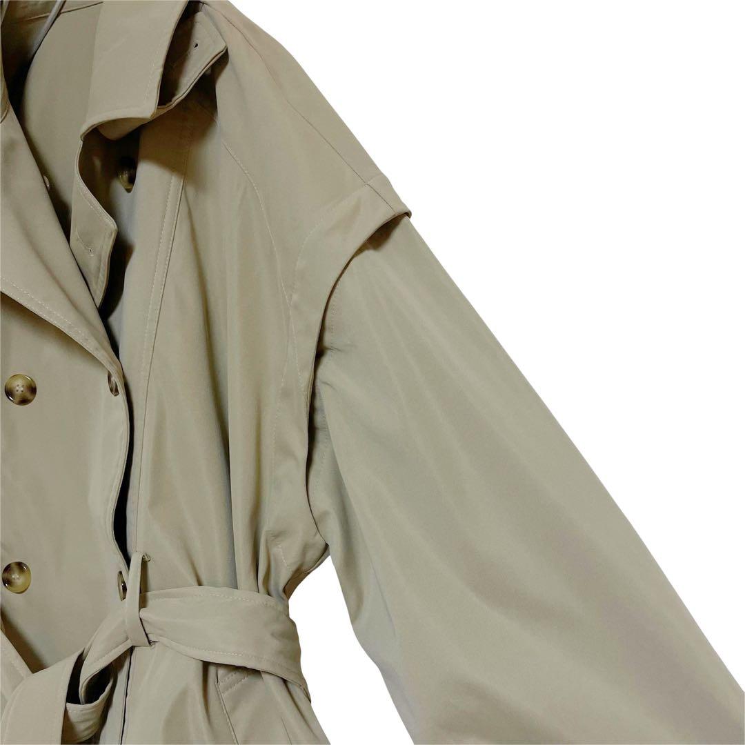 mideal マルチウェイ ショート トレンチ コート ライトベージュ フリー