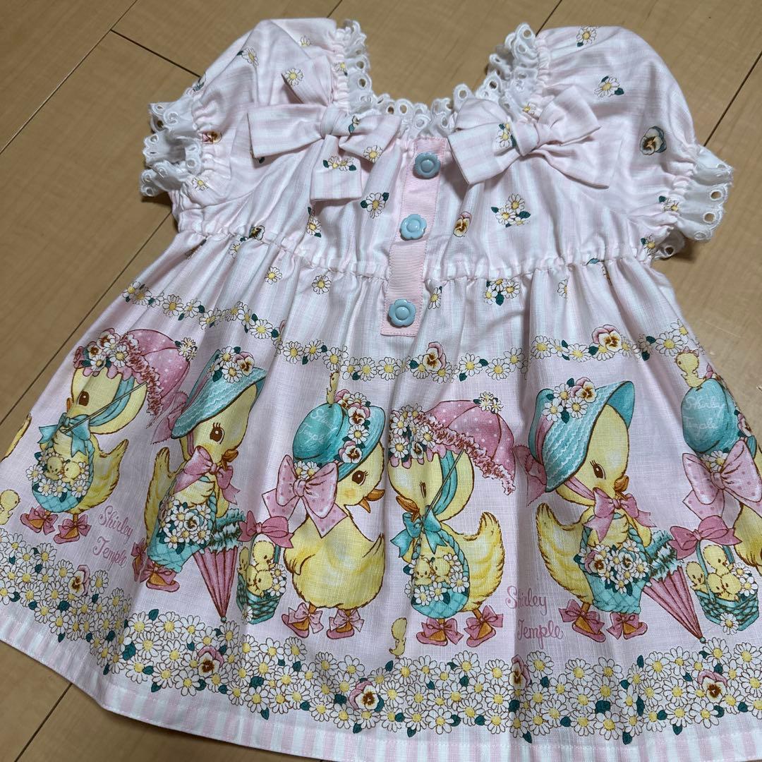 120シャーリーテンプル　半袖チュニックピンク