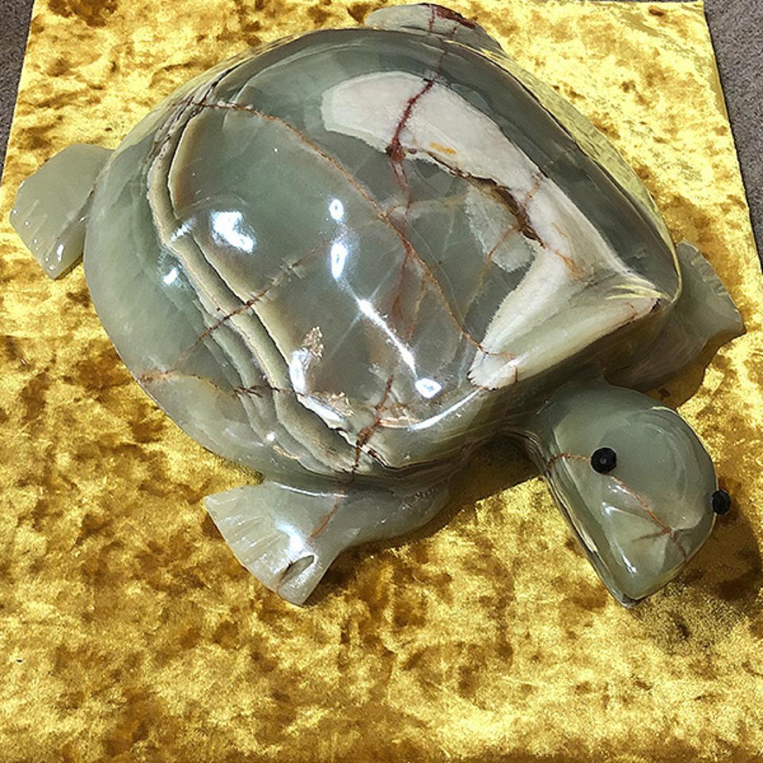 送料無料！風水効果！ビッグサイズ・オニキス亀