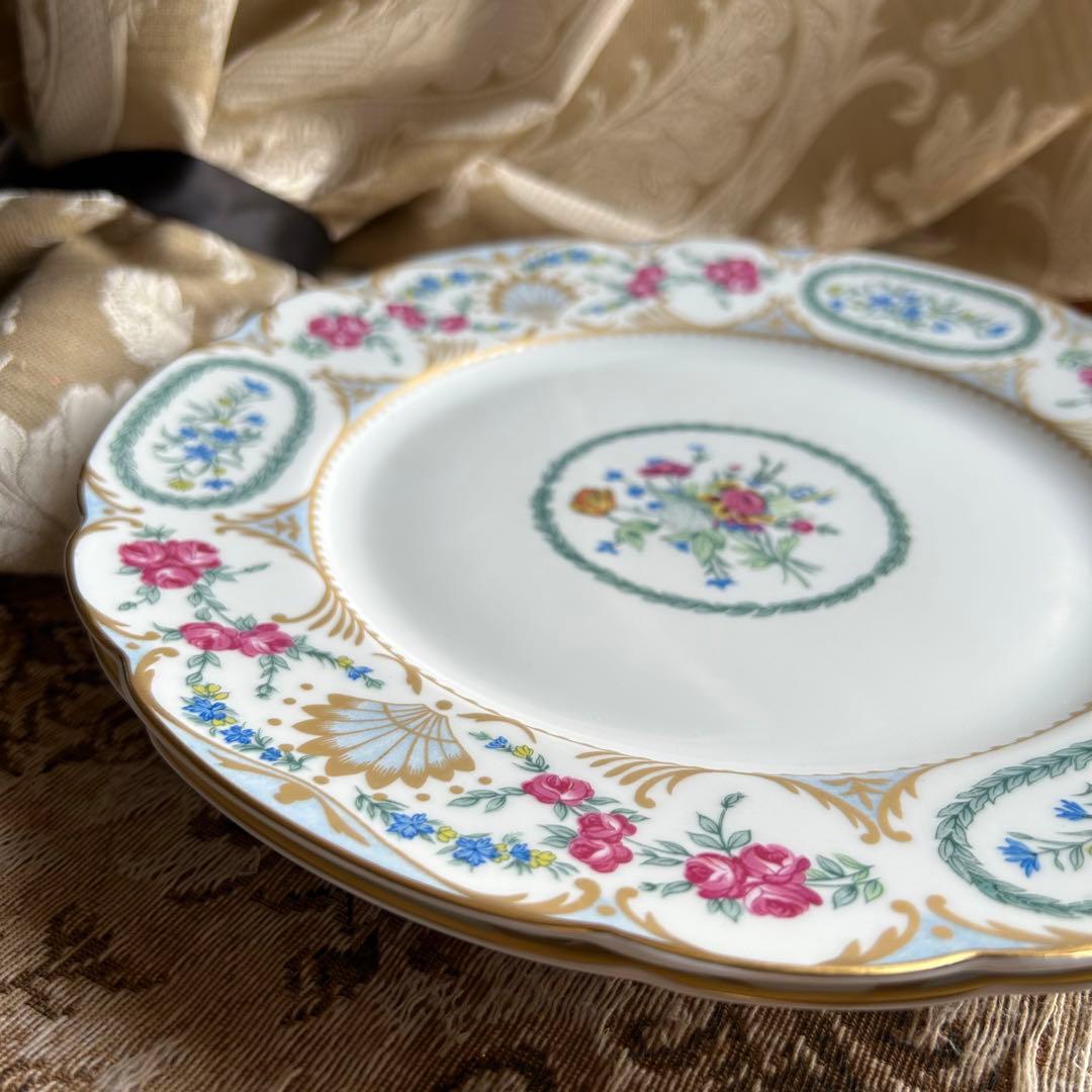 新品 フランス製 Bernardaud vigny❁ fleurディナー大皿ペア