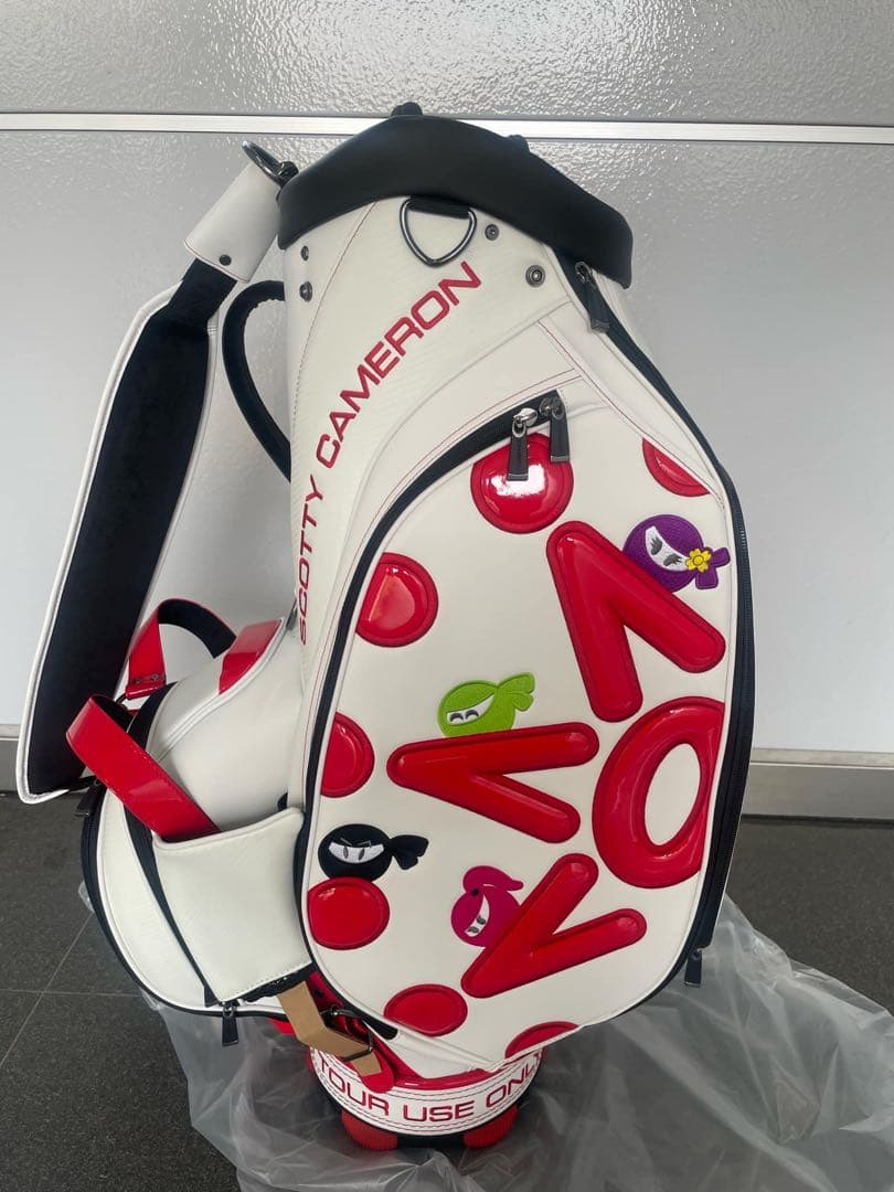 スコッティキャメロン★白色/赤★CTツアー用Staff ゴルフバッグ★新品未使用