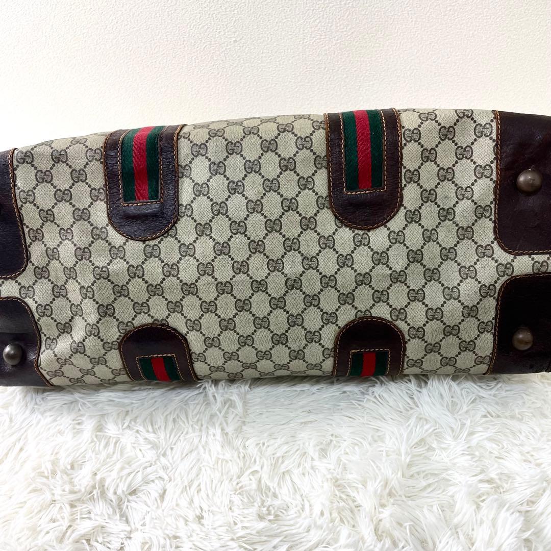 グッチ　GUCCI ボストンバッグ　旅行カバン　大容量　シェリーライン
