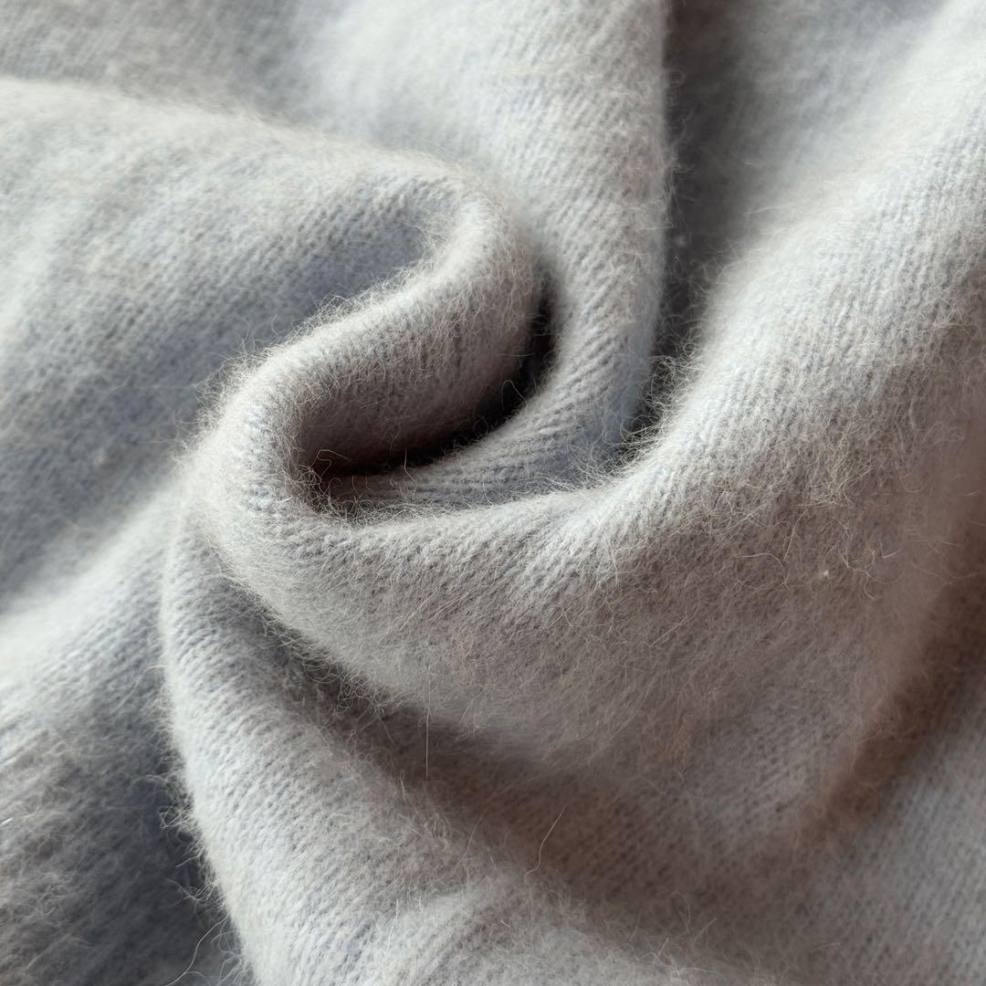 24AW SLOBE IENA フォックスウールカシミヤプルオーバー ブルー