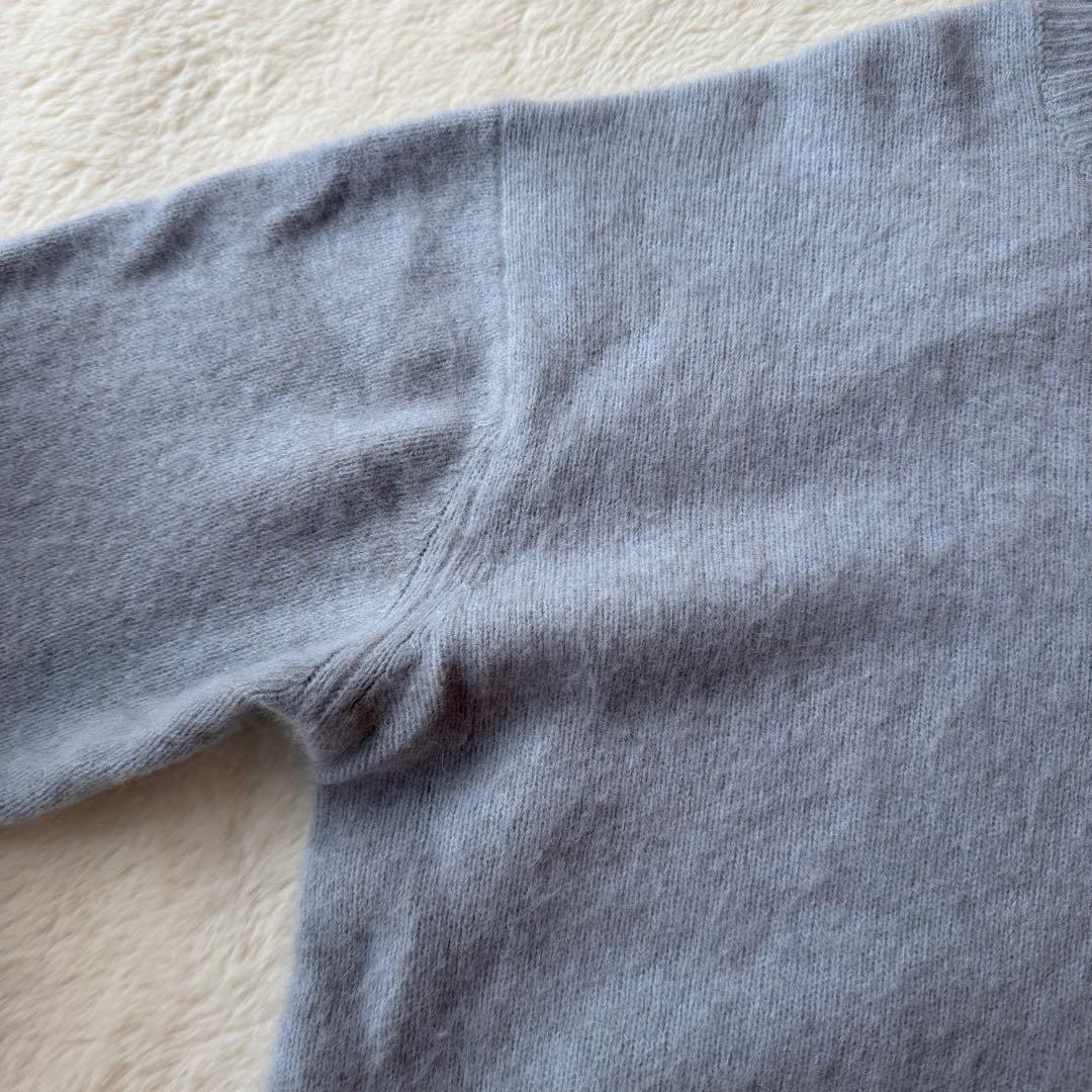 24AW SLOBE IENA フォックスウールカシミヤプルオーバー ブルー