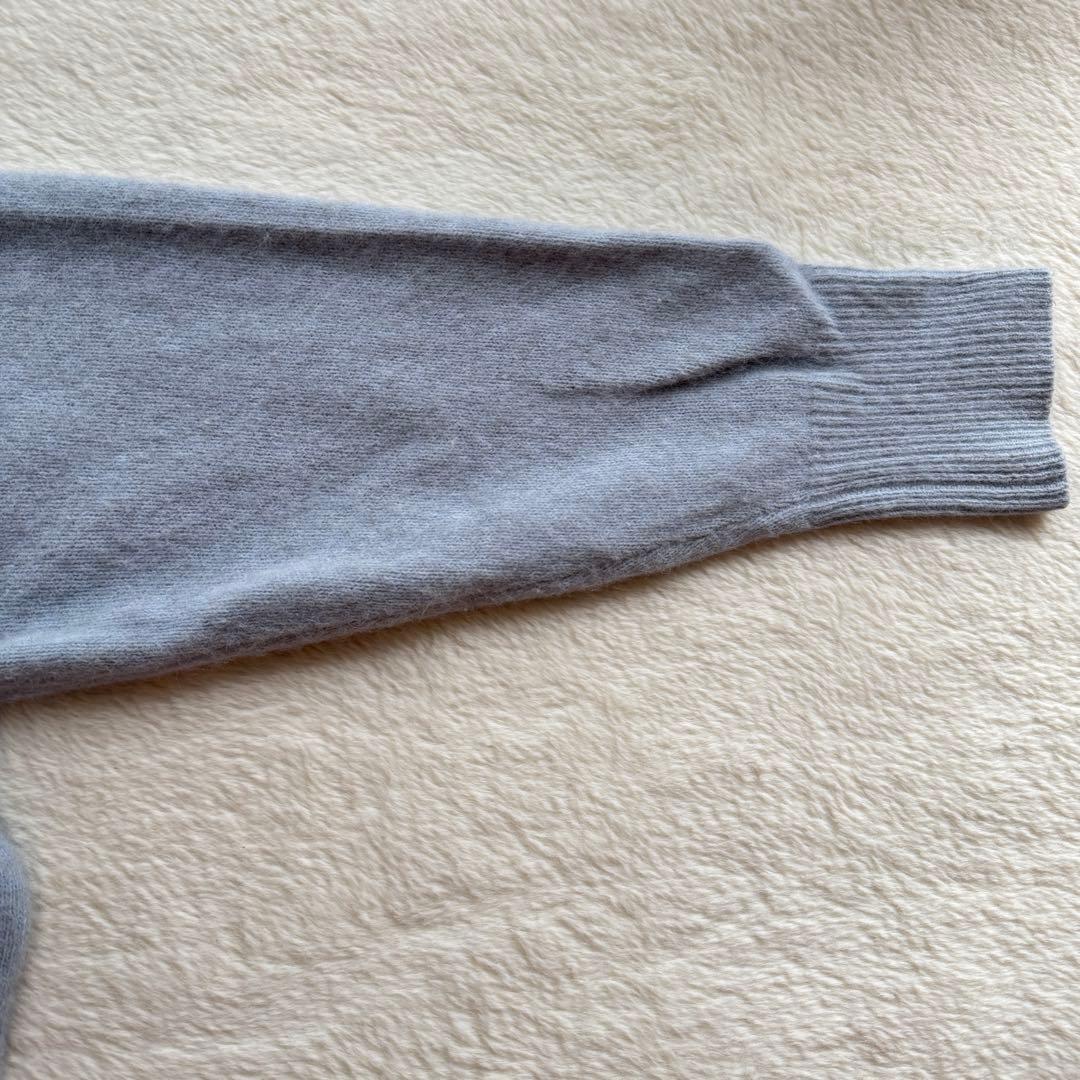 24AW SLOBE IENA フォックスウールカシミヤプルオーバー ブルー