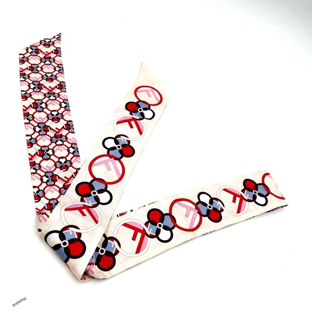 FENDI フェンディ　ラッピー　WRAPPY 　シルクスカーフ　バンドー　③