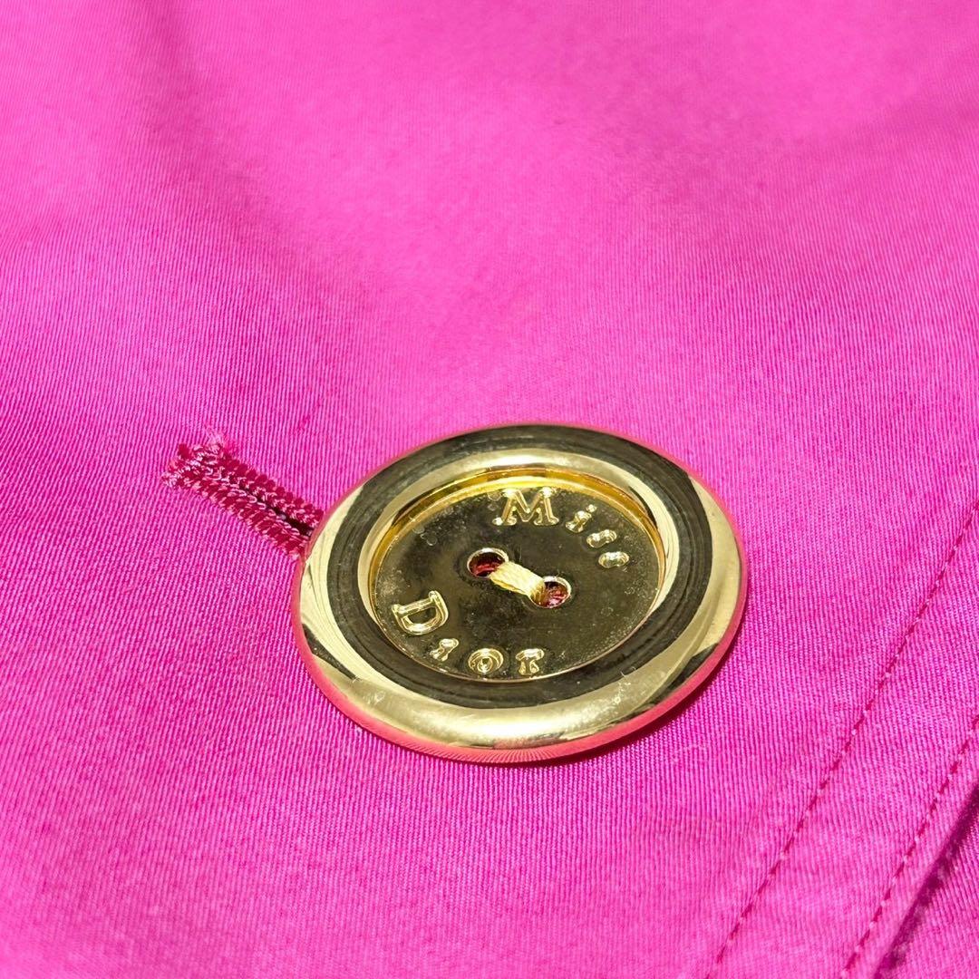 ミスディオール　ショートトレンチコート　ダブル　金ボタン　ピンク　ジャケット
