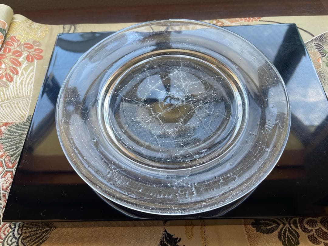 glass atelier えむに　氷の器　皿