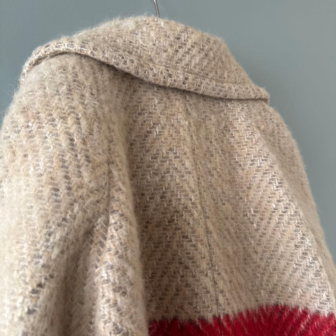 Diagram GRACE CONTINENTALシャギーボーダーコート