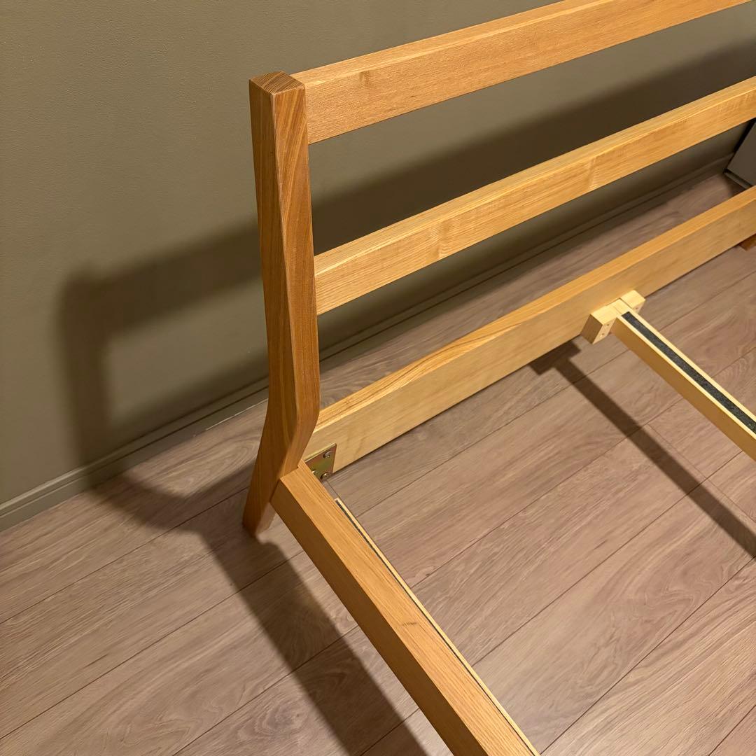 2/8まで限定 無印良品 タモ材 ベッドフレーム ダブル