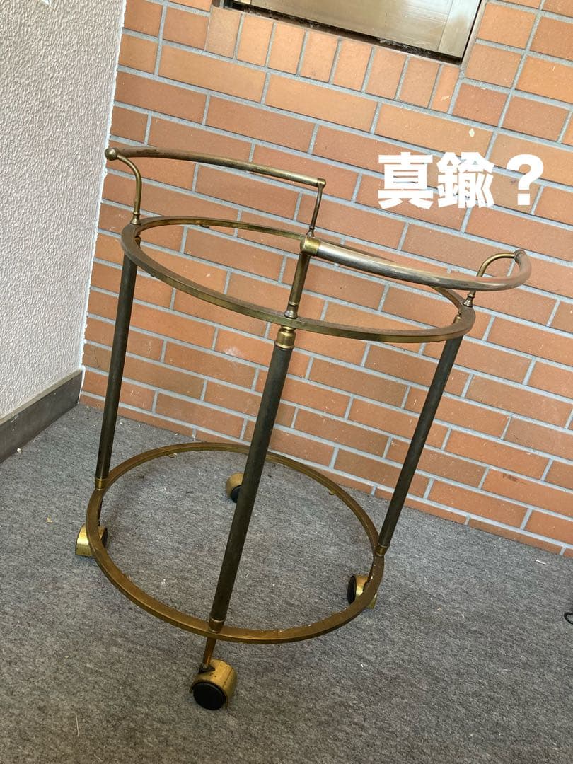 キッチンワゴン　ガーデニング雑貨アンティーク　フラワースタンド　ジャンクガーデン