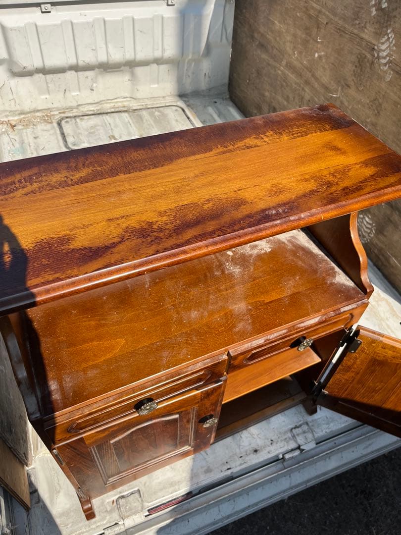 カリモク　karimoku コロニアル　木製電話台 ダークブラウン 幅約60cm