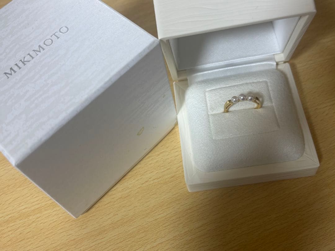 ミキモト K18YG 3連パールリング