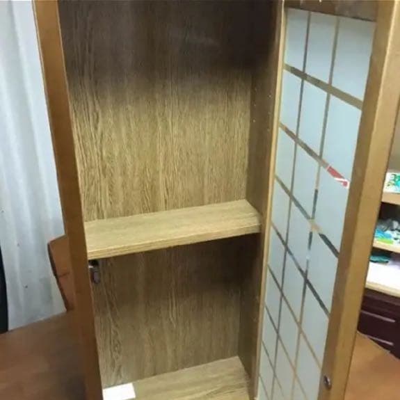 ガラス戸  収納棚(^^)新品