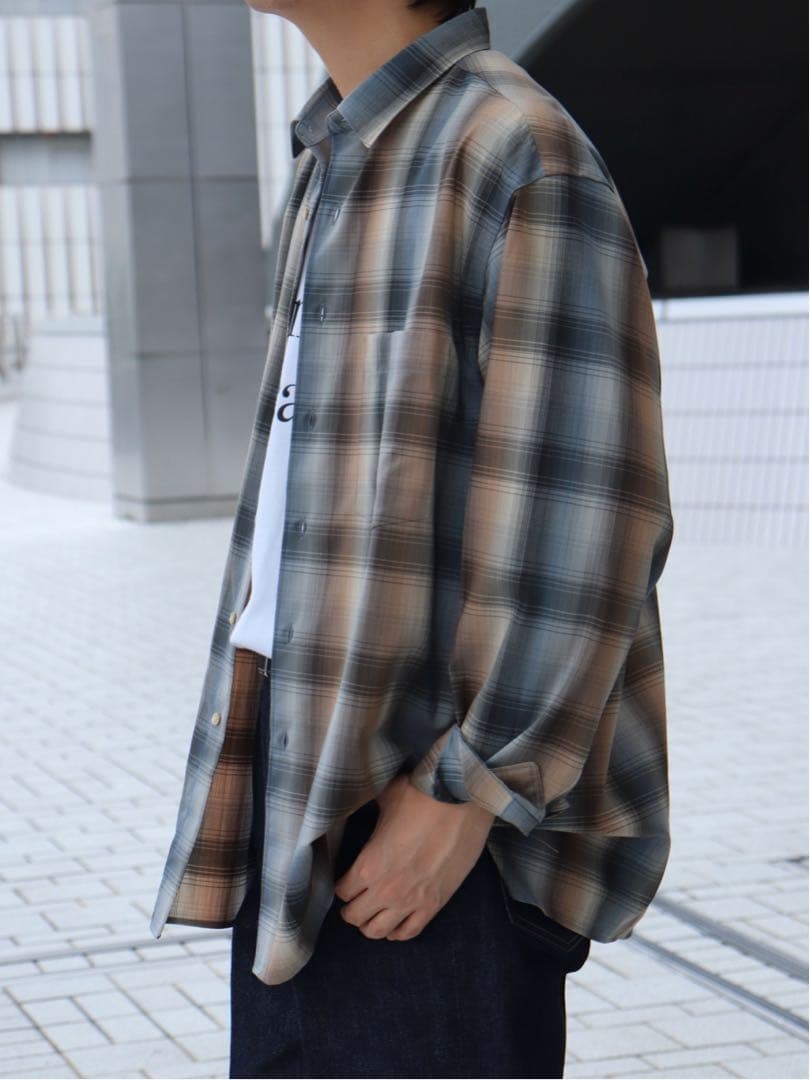 auralee 20aw ウールチェックシャツ