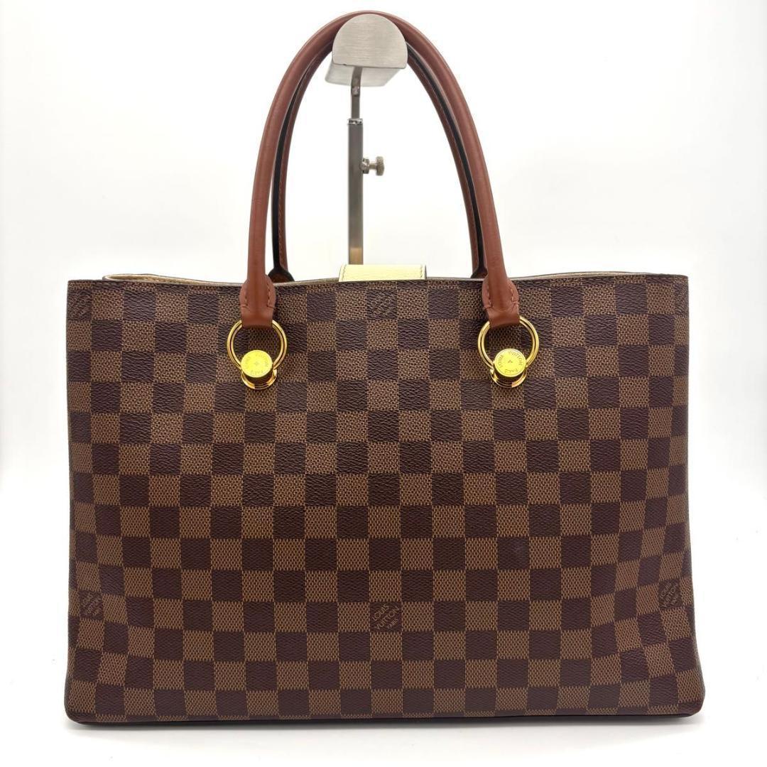 ルイヴィトン LVリバーサイド ダミエ クレーム トートバッグ ショルダー