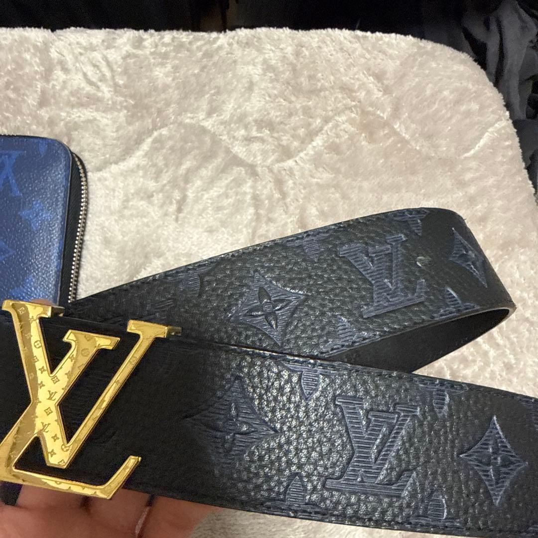 Louis Vuitton モノグラム ベルト ブラック/ネイビー