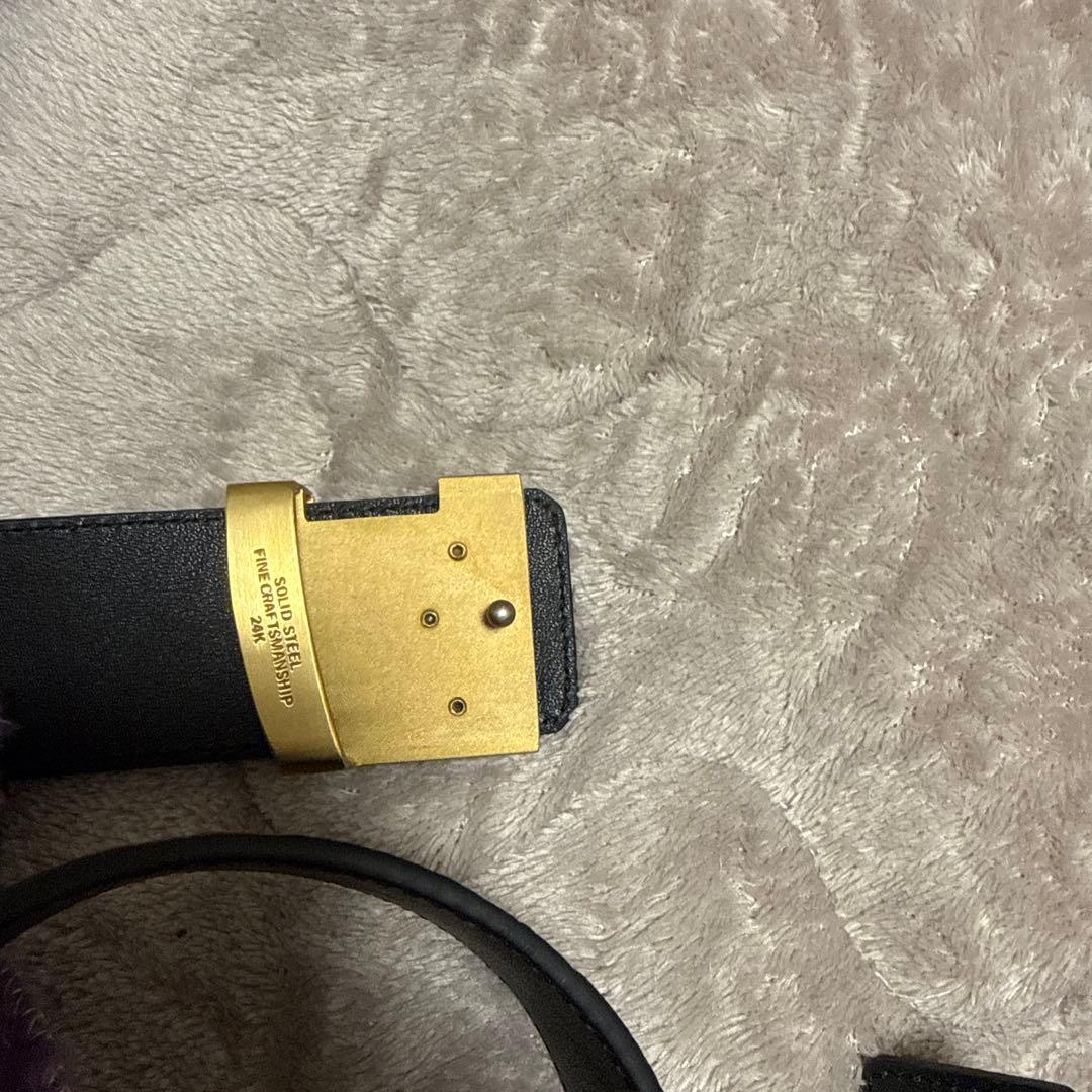 Louis Vuitton モノグラム ベルト ブラック/ネイビー