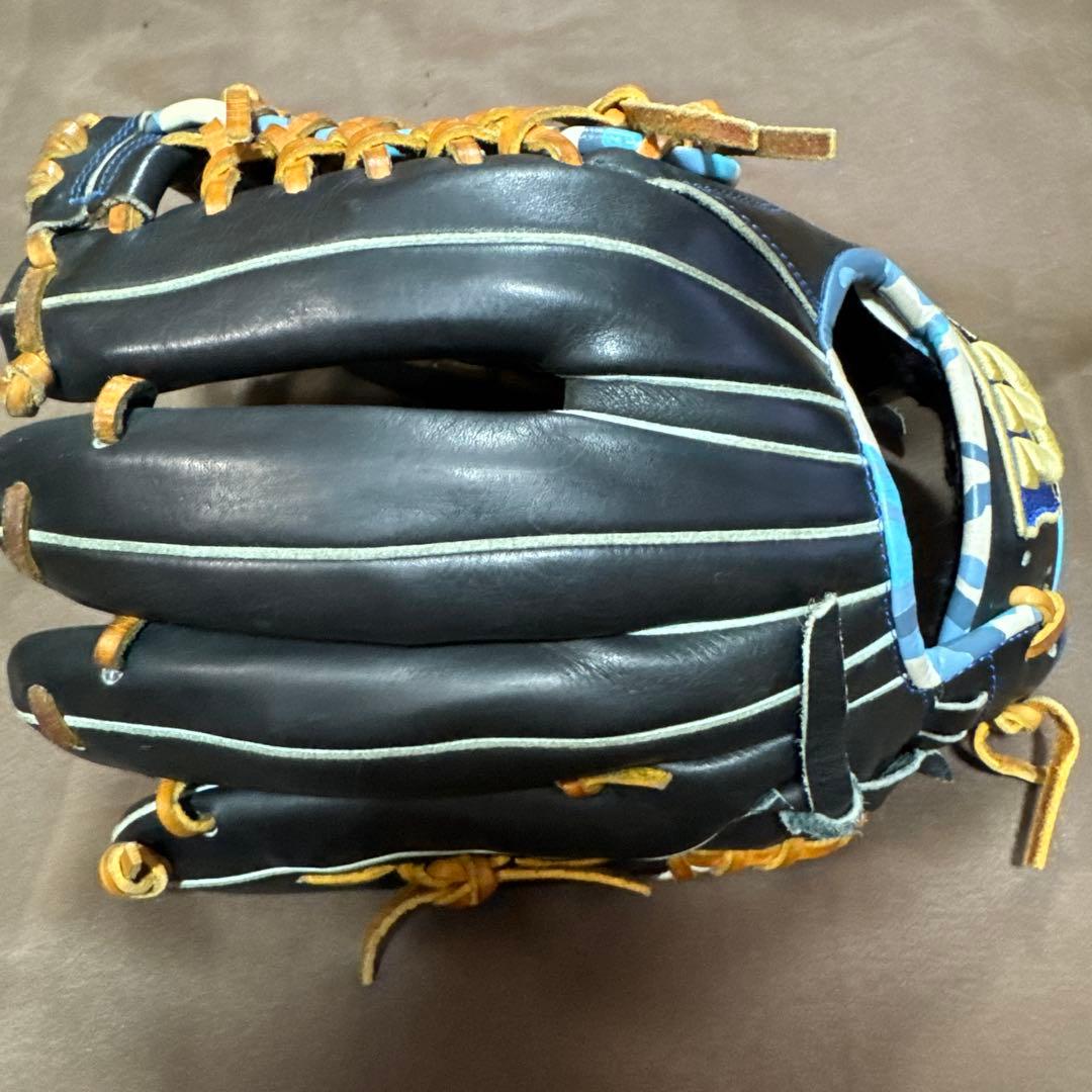 Wilson 軟式グローブ 黒/青/茶 D-MAX