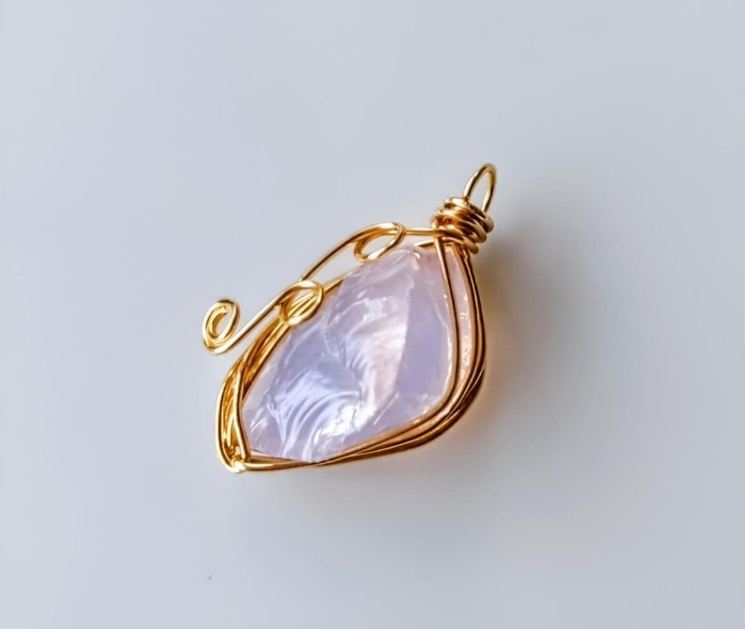 Kgf14 希少 アンダラクリスタル エンジェルオーロ ピンク 原石