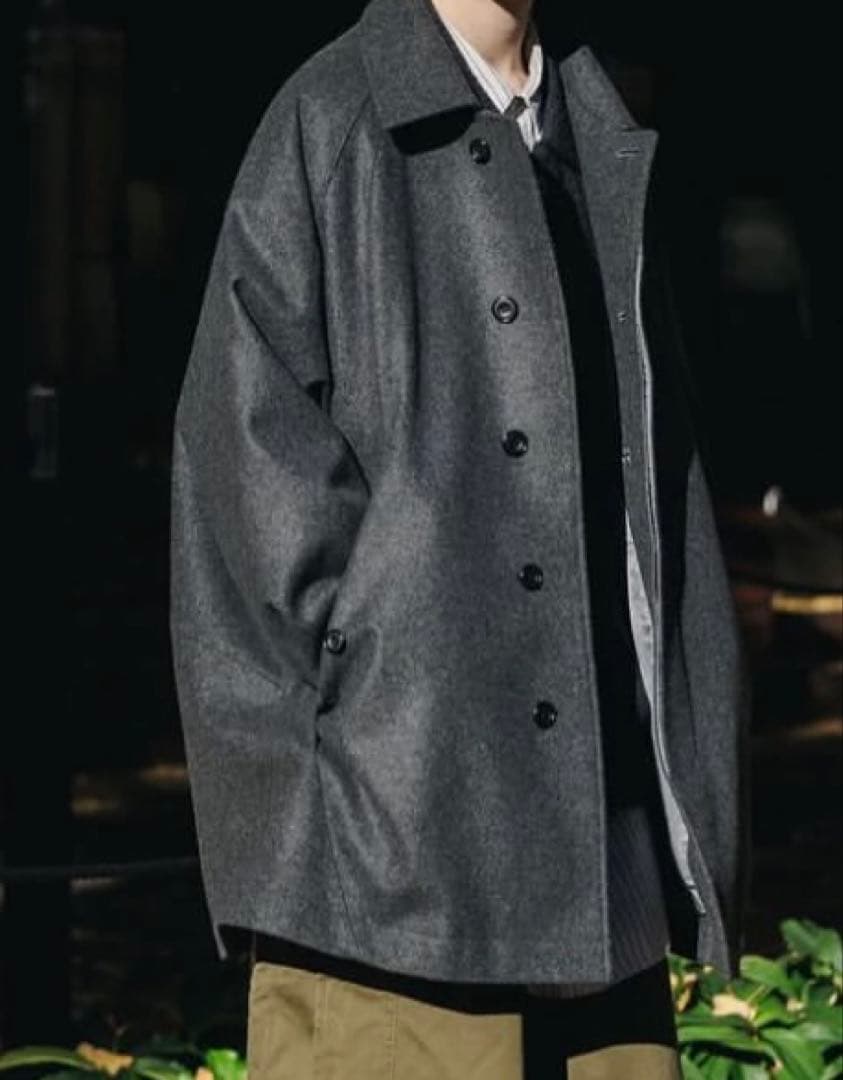 ジャケット・アウター CLESSTE Wool Melton Balmacaan Half Coat