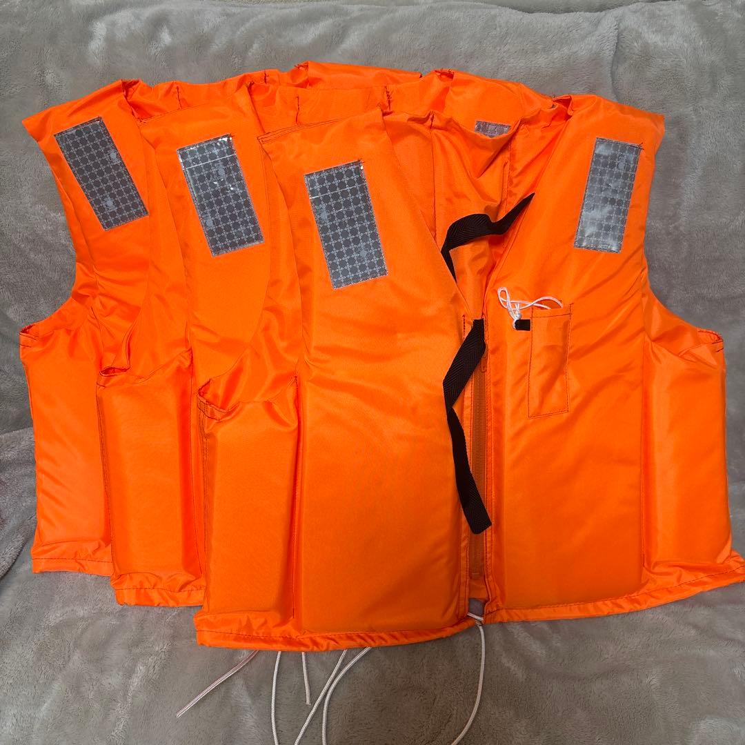 【ライフジャケット】桜マーク　小型船舶用 救命胴衣セット3着　船舶検査対応！