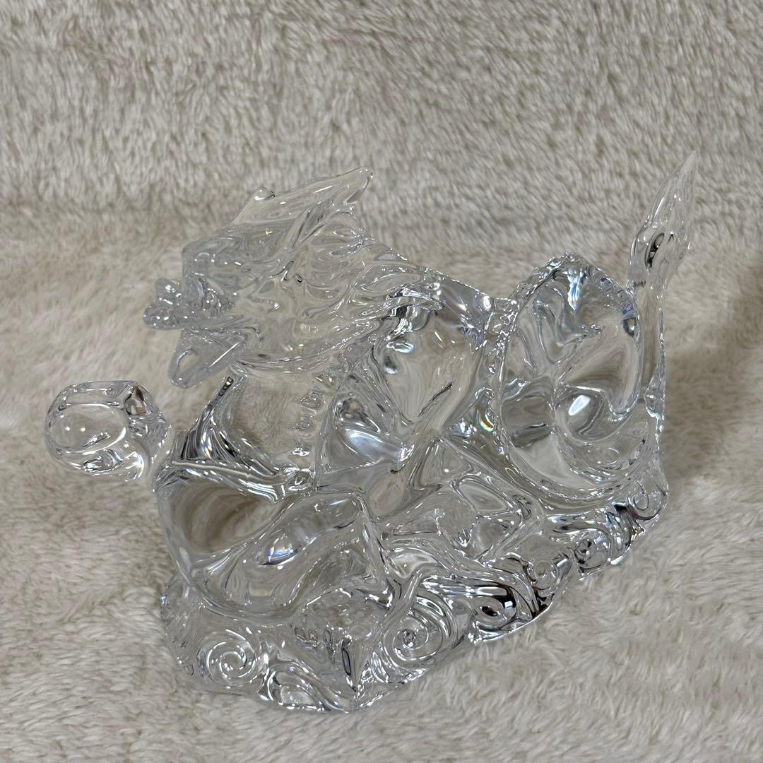【美品】Baccarat バカラ 置物 インテリア ドラゴン 龍 竜