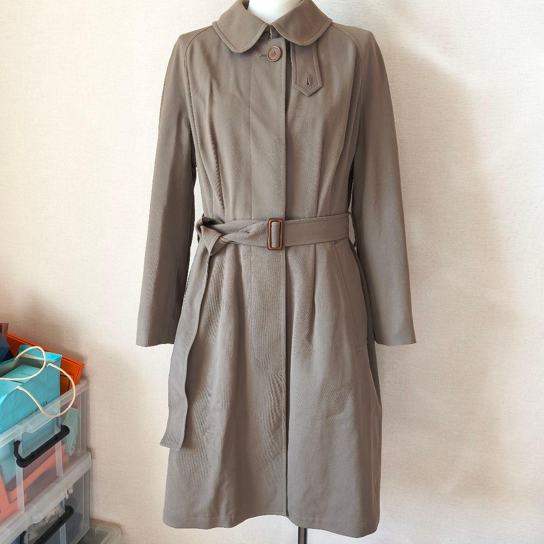 訳あり エルメス マルジェラ期 ベルトつきロングコート 38 ウール コットン
