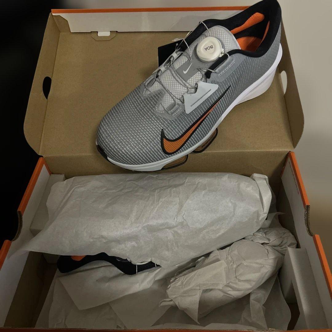 Nike ゴルフシューズ HQ2160-001 グレー/オレンジ