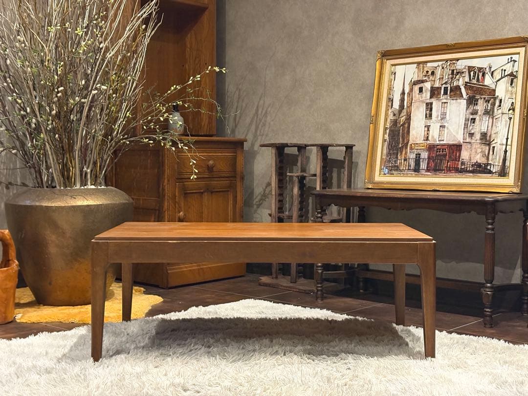 ベルメゾンデイズ　ローテーブル　ウォールナット　引き出し付き　シンプル　GZ