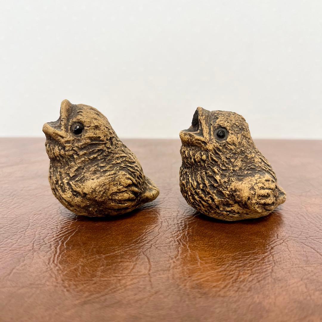 小鳥　ひな　陶器　置物　スウェーデン