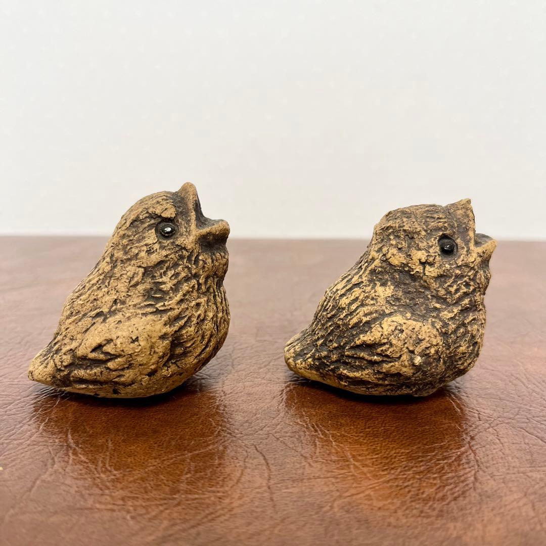 小鳥　ひな　陶器　置物　スウェーデン