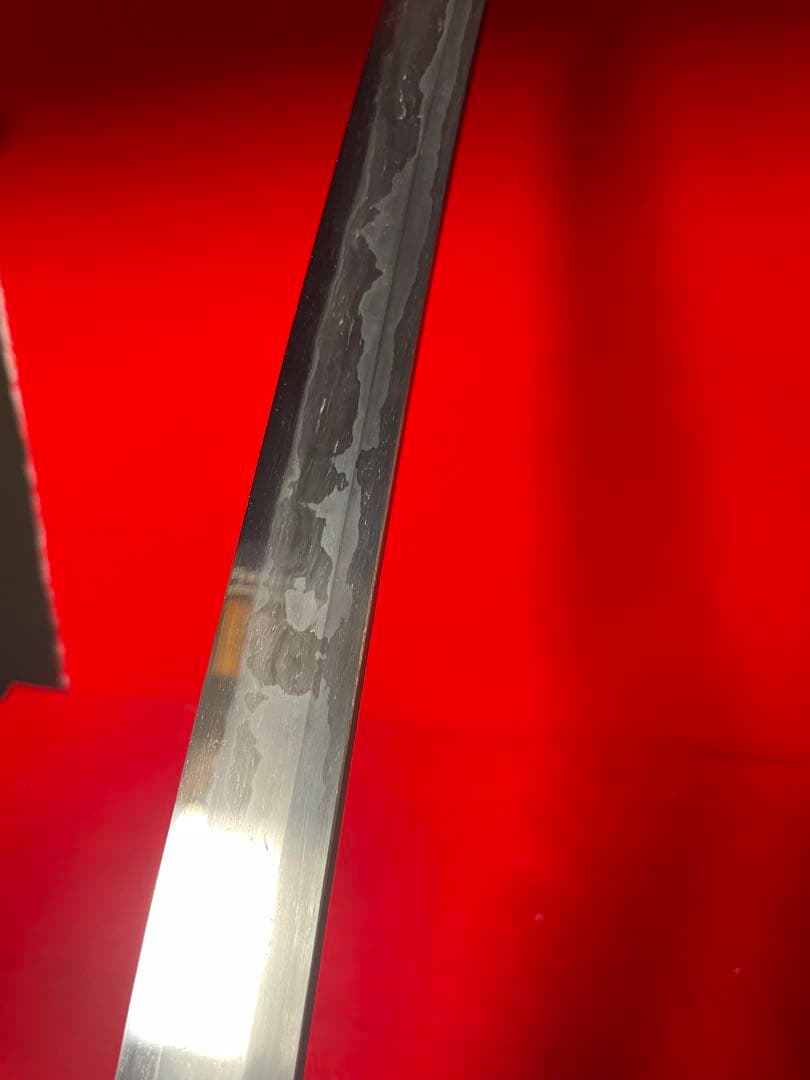 01475 包丁　マグロ包丁　玉鋼製　刃文綺麗　墨流し　切味抜群　未使用品