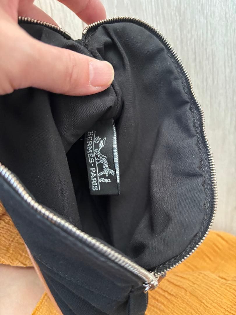 エルメス HERMES ボリードポーチ ブラック 黒