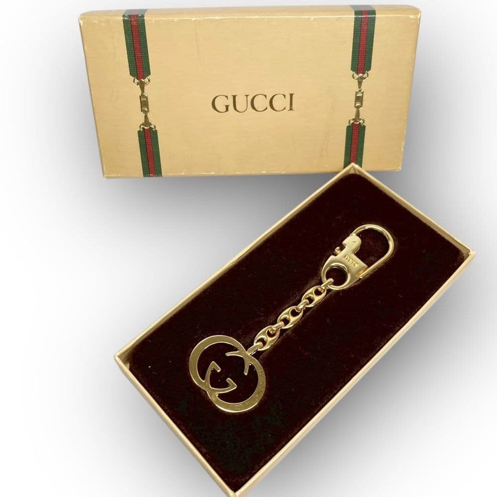 GUCCI グッチ キーホルダー ゴールド GGマーク 箱付き