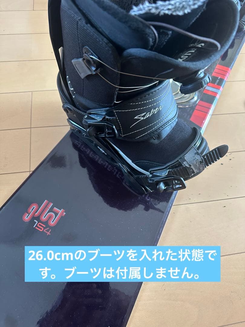 スノーボード THMTEAM 154cm ビンディングSaber size SM