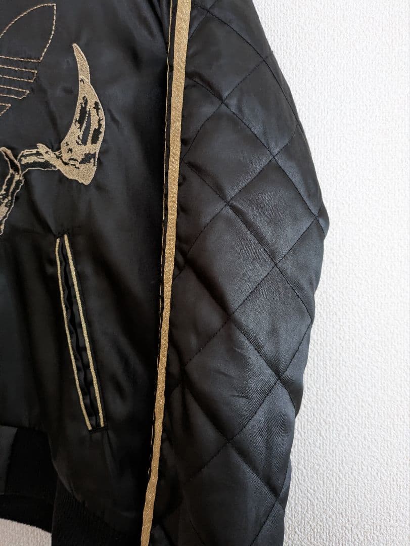 2008秋冬モデル　メンズS　adidas ブラック スカジャン　美品