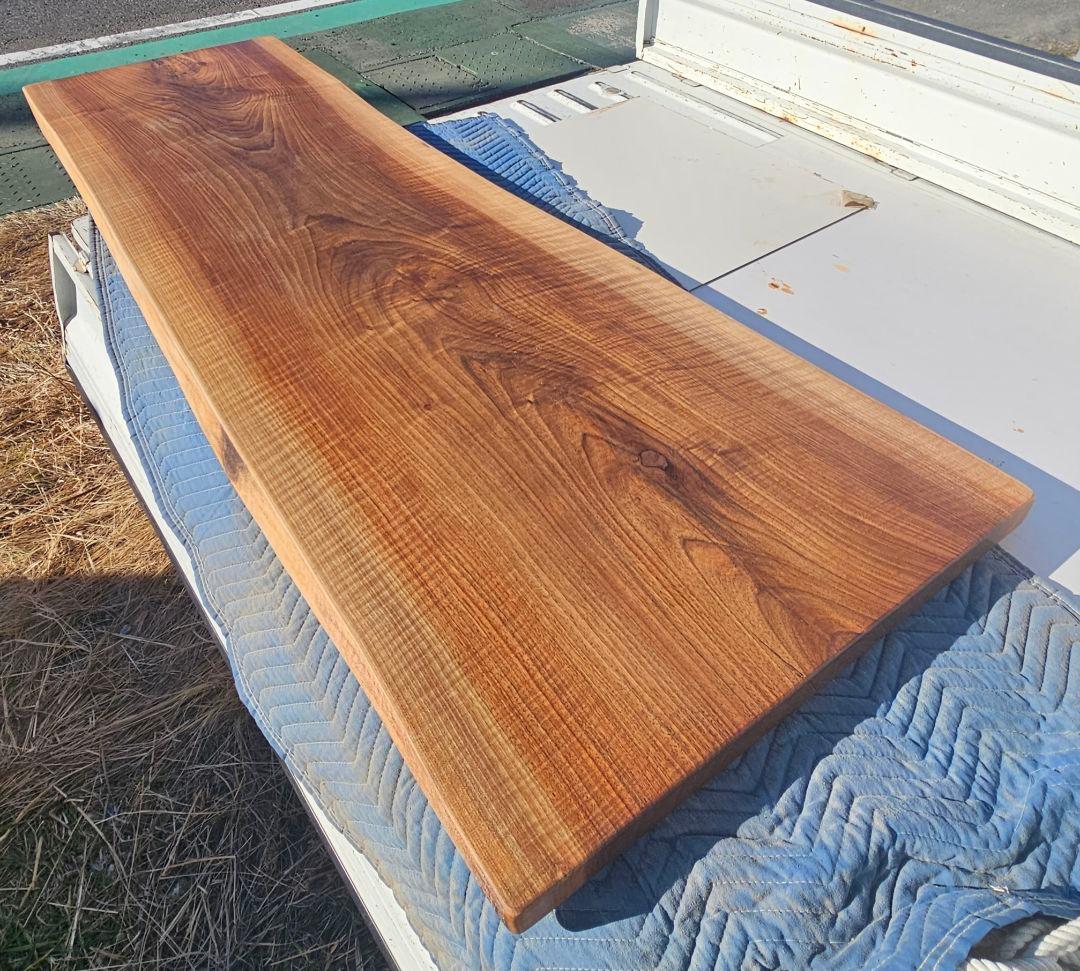 最終値下げ　ブラックウォールナット　一枚板　最高　杢　ダイニング　テーブル