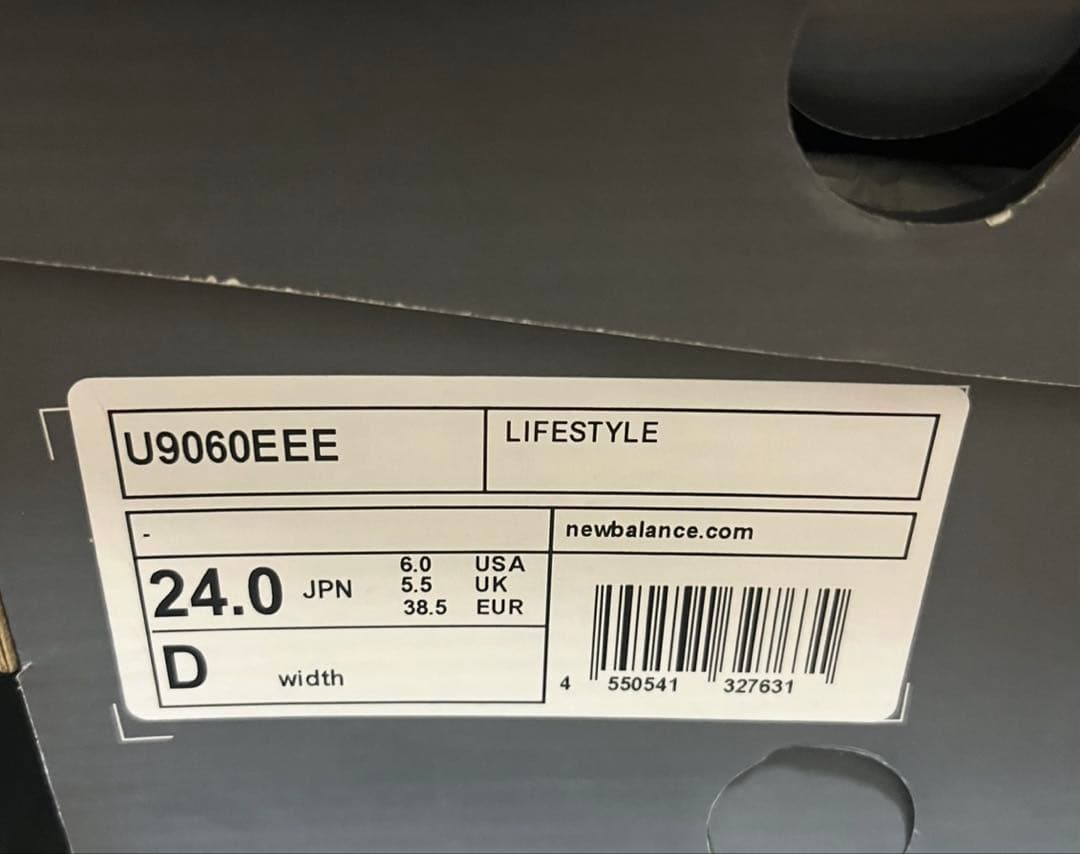 新品　New Balance U9060EEE Slat Grey 24cm
