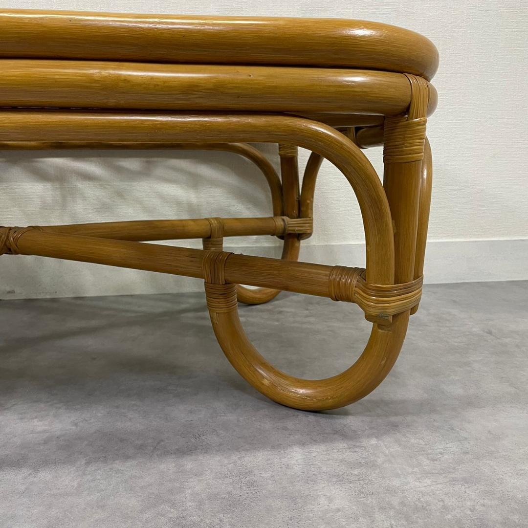 ヴィンテージ ラタンテーブル 籐 コーヒーテーブル センターテーブル 籐家具